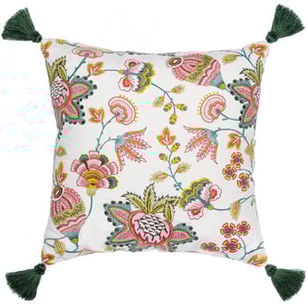 Coussin Midsummer Floral Embroidered 50x50 cm Mindthegap