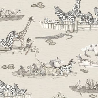 Zambezi Wallpaper Gris/beige Cole and Son