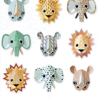 Carta da parati Wild animals Multicolore Studio Ditte