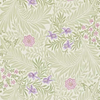 Tapete Larkspur Olive Lilac Morris and Co