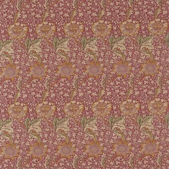 Kennet Fabric Raspberry Yellow Morris and Co
