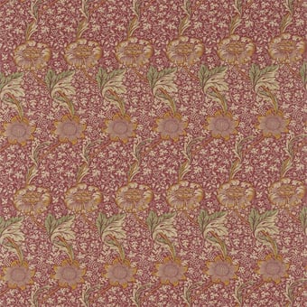 Tessuto Kennet Raspberry Yellow Morris and Co