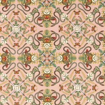 Emerald Forest Fabric Blush Clarke and Clarke