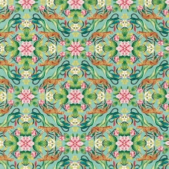 Menagerie Fabric Aqua Clarke and Clarke