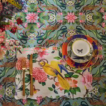 Menagerie Fabric Aqua Clarke and Clarke