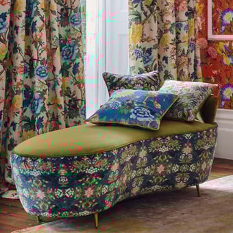Tela Sapphire Garden Ivory Clarke and Clarke