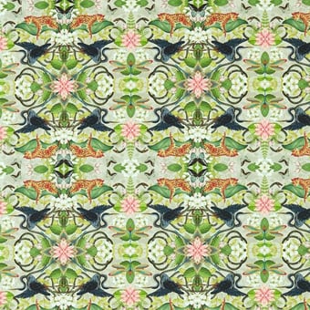 Wonderlust Tea Story Fabric Dove Clarke and Clarke