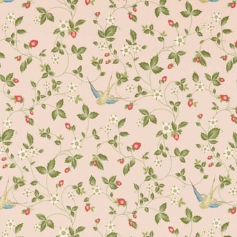 Wild Strawberry Fabric Blush Clarke and Clarke
