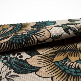 Tonquin Fabric Chartreuse Linen Clarke and Clarke