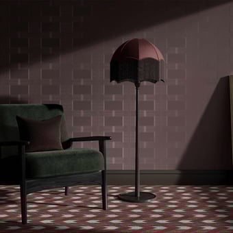 Tivoli ton sur ton Wallpaper Gris Coralie Prévert