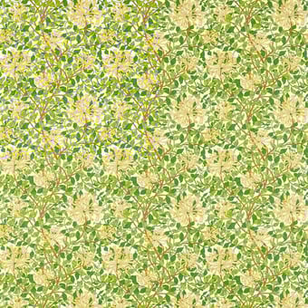Stoff Honeysuckle Cotton Linen Cream/Chocolate Morris and Co