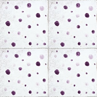 Piastrella Pois carré Purple Slowtile