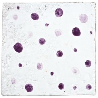 Piastrella Pois carré Purple Slowtile