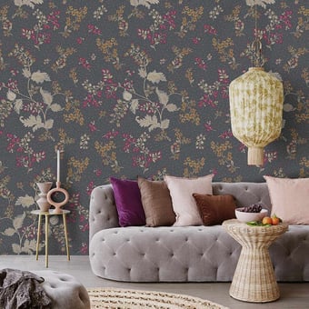 Panoramatapete Holly Dark Mustard Eijffinger