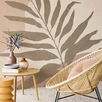 Papel pintado mural panorámico Bay Leaf Terracotta Eijffinger