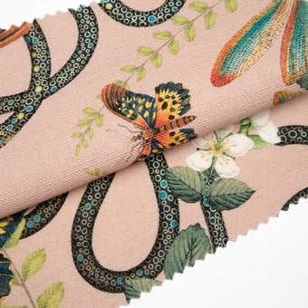 Emerald Forest Fabric Blush Clarke and Clarke