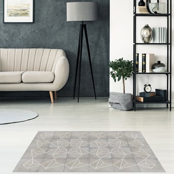 Alfombras baldosas ciment Réseau rectangle Natural Carodeco
