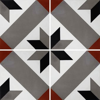 Carreau ciment Traditionnel Graphite Carodeco