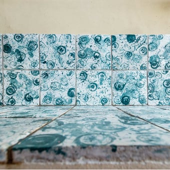 Piastrella Vortice carré Green Slowtile
