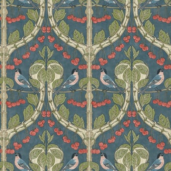 Carta da parati Birds & Cherries Red/Green GP & J Baker