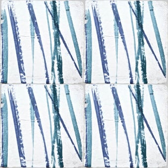 Baldosa Bamboo carré Green/Blue Slowtile