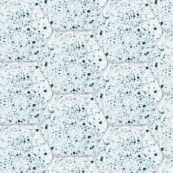 Piastrella Schizzi hexagone Blue/Red Slowtile