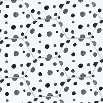 Piastrella Pois hexagone Grey Slowtile
