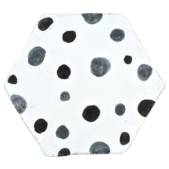 Piastrella Pois hexagone Grey Slowtile