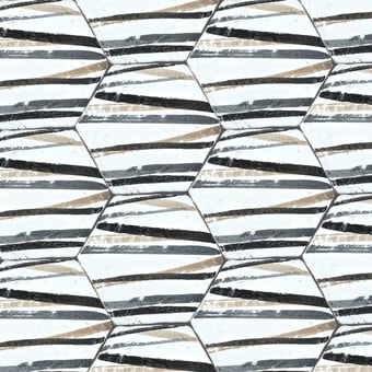 Piastrella Bamboo hexagone Green/Blue Slowtile