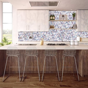 Piastrella Arcobaleni hexagone Red/Blue Slowtile