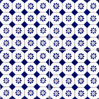 Baldosa Sapri Bianco/Blu Francesco De Maio