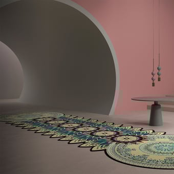 Deep Complexes 8 Rug pink-ground Yo2