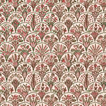 Eventails floraux Wallpaper Cinabre Mériguet-Carrère Paris