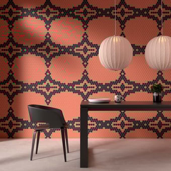 Mosaico Belgirate Orange/Black Vidrepur