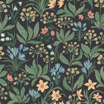 Huset I Solen Wallpaper Charcoal Sandberg