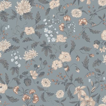 Till Karin Wallpaper Folklore Blue Sandberg