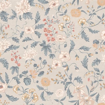 Suzanne Panel Folklore Blue Sandberg