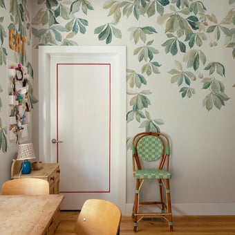 Papel pintado mural panorámico Kastanjen Garden Green Sandberg