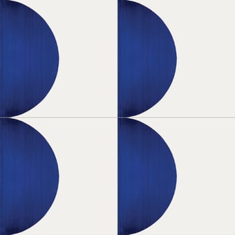 Carreau Alfabetile D Cobalt/Blanc Mavi Ceramica