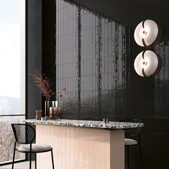 Gres porcelánico Glossy Brick Black Fioranese
