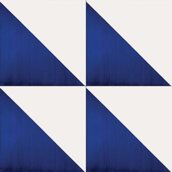 Carreau Alfabetile L Cobalt/Blanc Mavi Ceramica