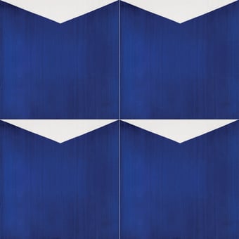 Carreau Alfabetile M Cobalt/Blanc Mavi Ceramica