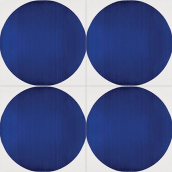 Carreau Alfabetile O Cobalt/Blanc Mavi Ceramica