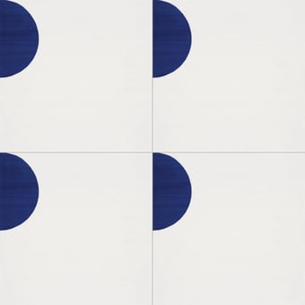 Carreau Alfabetile P Cobalt/Blanc Mavi Ceramica