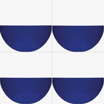 Carreau Alfabetile U Cobalt/Blanc Mavi Ceramica