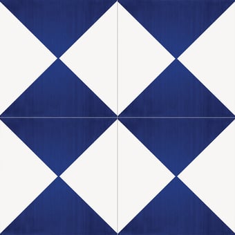 Carreau Alfabetile X Cobalt/Blanc Mavi Ceramica