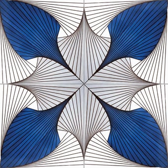 Carreau Tipo 3 Cobalt/Blanc Mavi Ceramica
