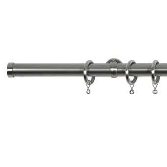 Bouchon 25 rod wall installation kit with rings Acier Brossé Houlès