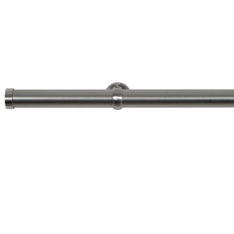 Tringle Bouchon 31 kit pose mur pour œillets Acier Brossé Houlès