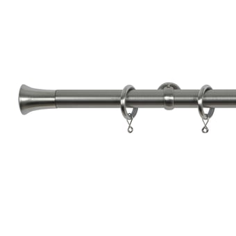 Absis 25 rod wall installation kit with rings Acier Brossé Houlès